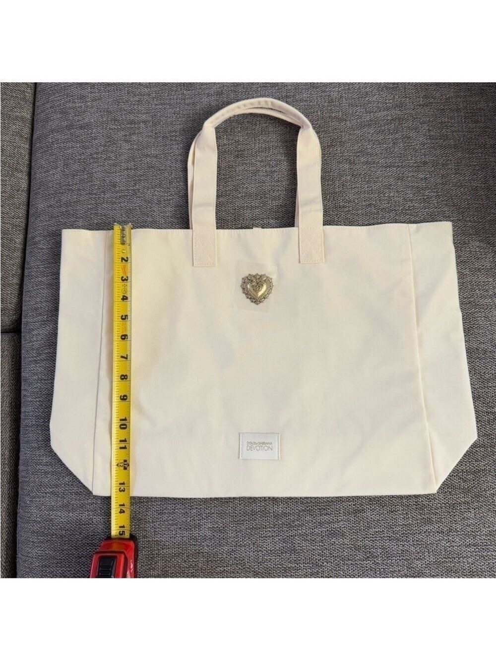 Dolce & Gabbana Beauty Tote Large Cream Luxury Authentic New - Picture 15 of 15
